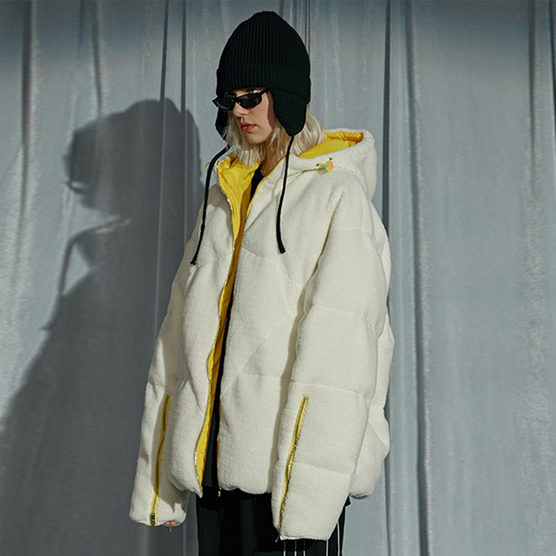 TNQT tourniquet官方国潮牌双面穿搭羊羔毛外套加厚宽松羽绒服男