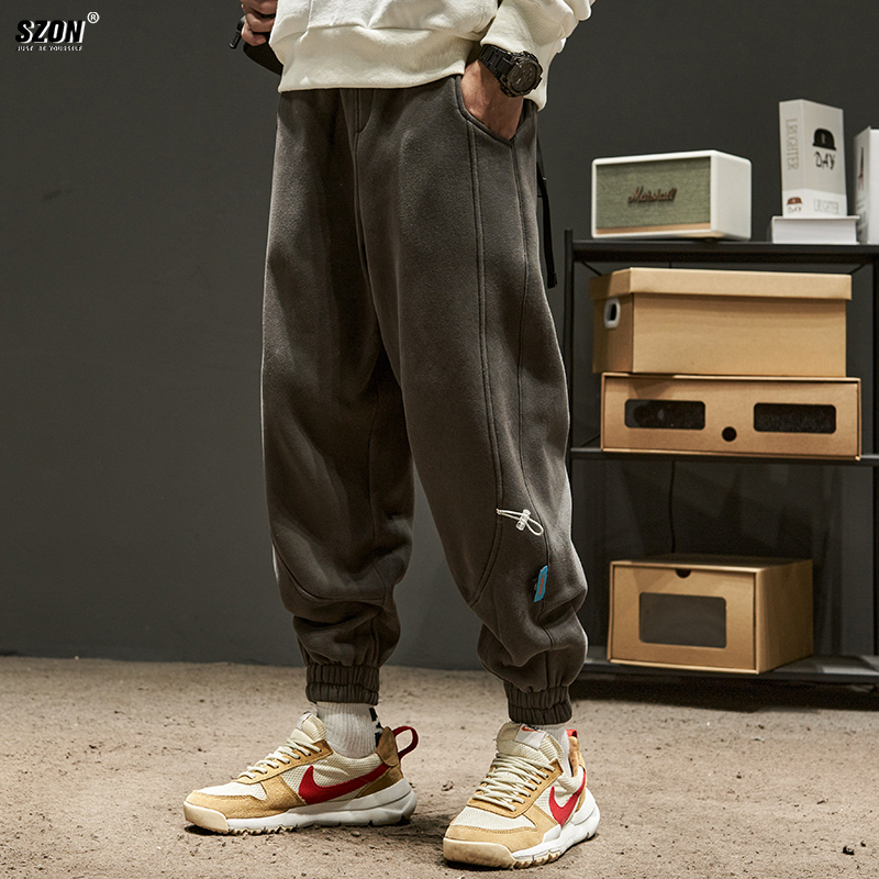 潮流卫裤男潮牌日系束脚裤子男生春秋潮流百搭宽松休闲运动工装裤