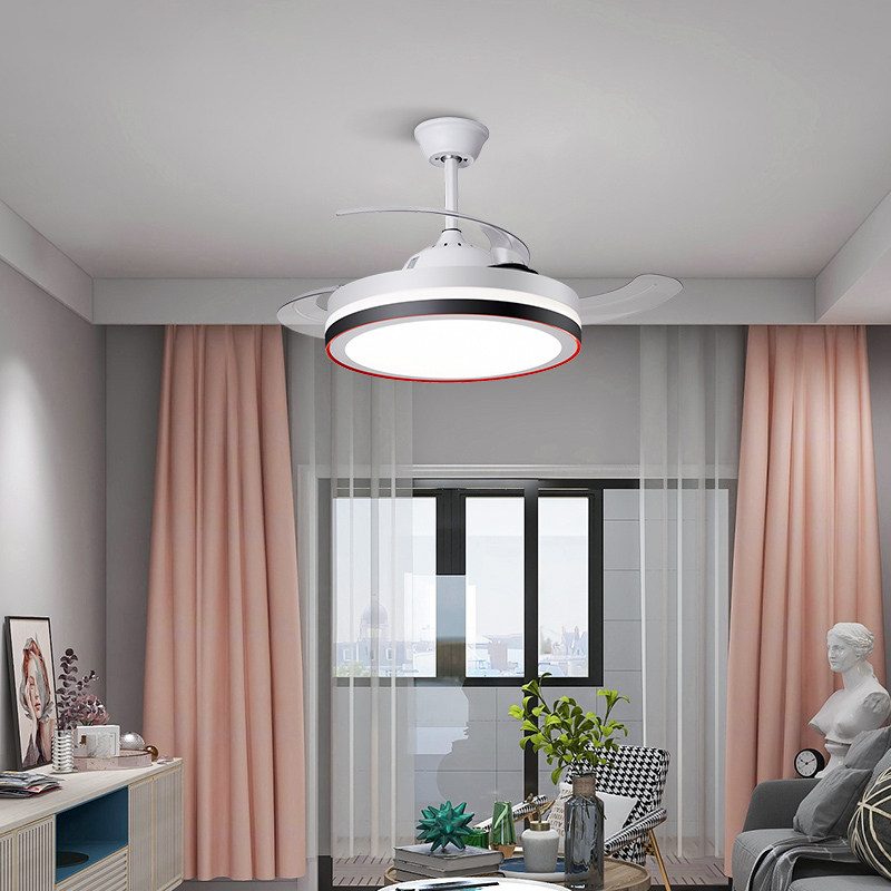 木林森隐形风扇led光源60w客厅吊灯简约现代客厅吊灯