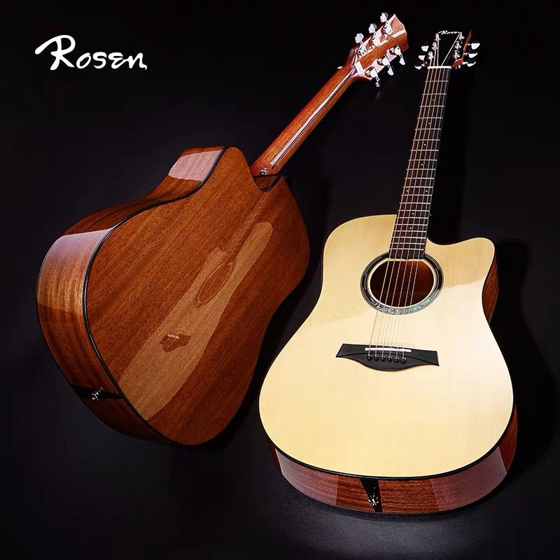 rosen卢森单板民谣吉他初学者男女生41寸新手入门面单木吉它乐器