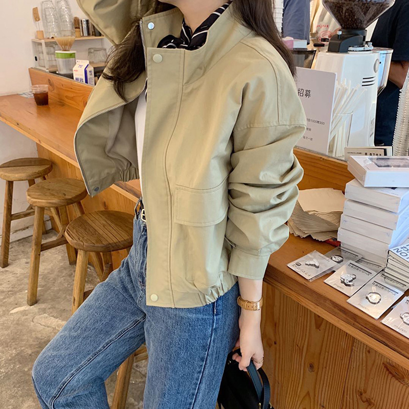 2022新款春秋女装夹克外套韩版宽松百搭短款工装上衣棒球服ins潮