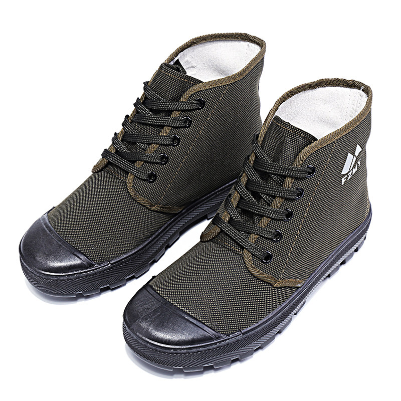高帮防滑耐磨干活军训劳保解放鞋35-45码男女农田工地户外帆布鞋
