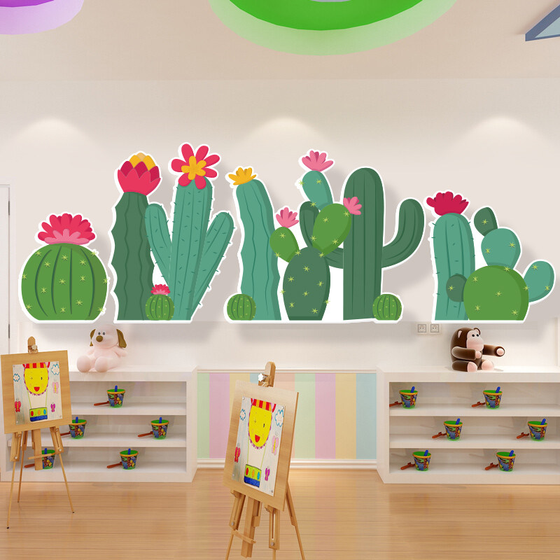 幼儿园画室美术墙面布置装饰环创材料jana插画软装墙贴