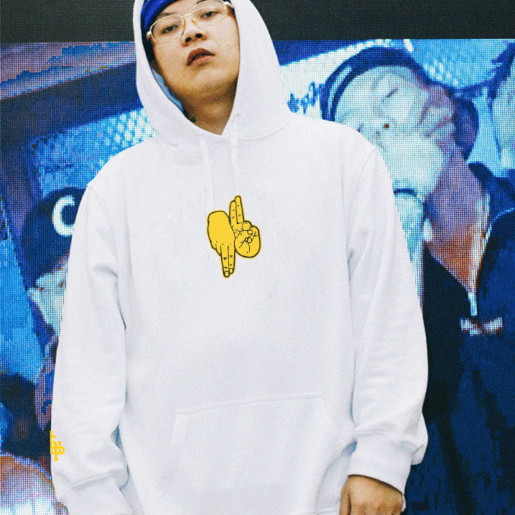 bngsupcsc功夫潮牌同款以下犯上logo连帽卫衣