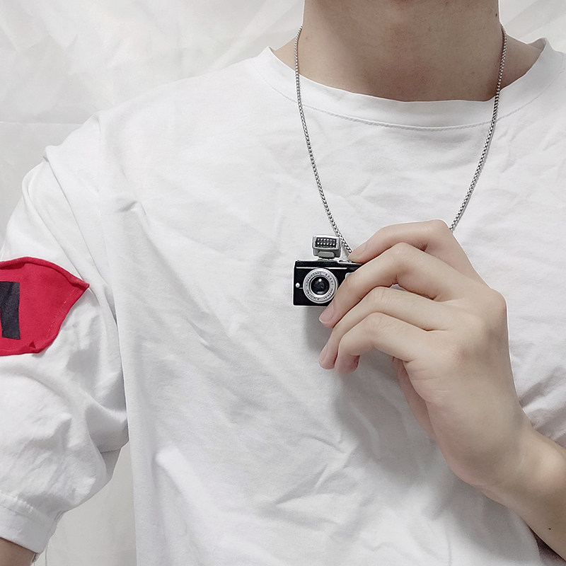 单反仿相机摄像机闪光嘻哈女毛衣链项链卡仕达饰品旗舰店