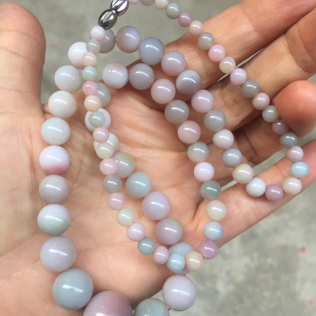 南红盐源玛瑙精品蓝色塔链全无瑕顶珠项链高端颈饰