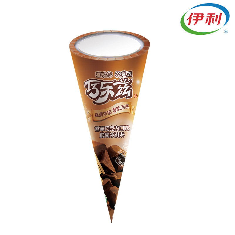 3支经典伊利巧乐兹香草巧克力抹茶香芋口味甜脆筒冰淇淋