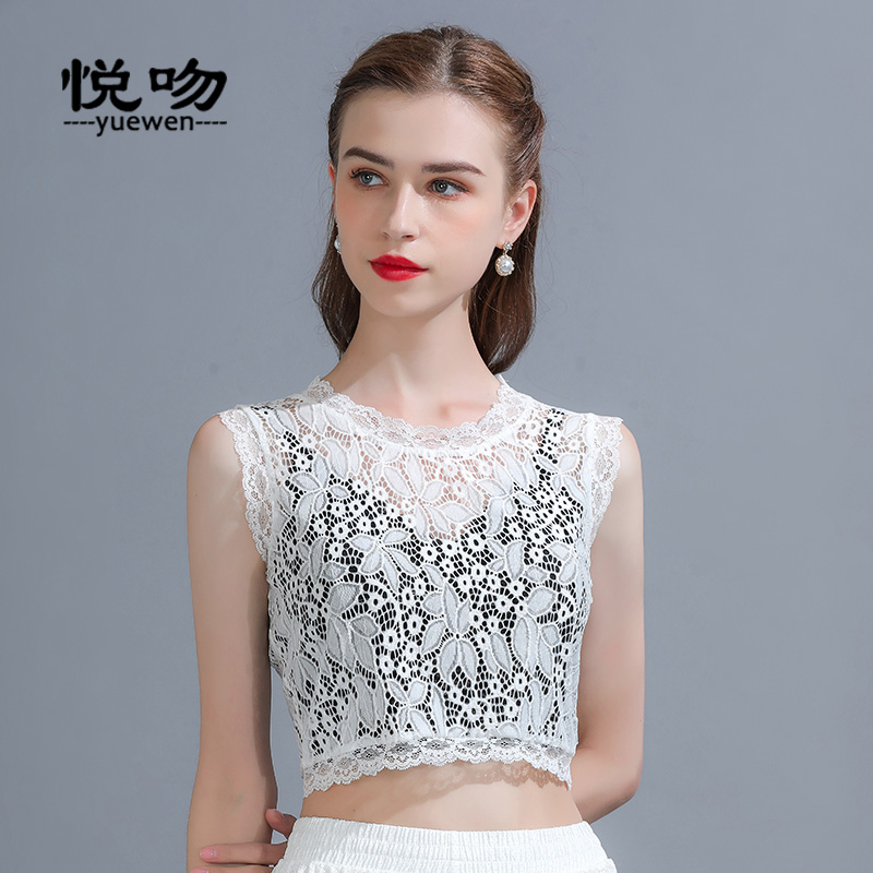 半截蕾丝吊带背心女夏内搭薄款2021新款走光假领