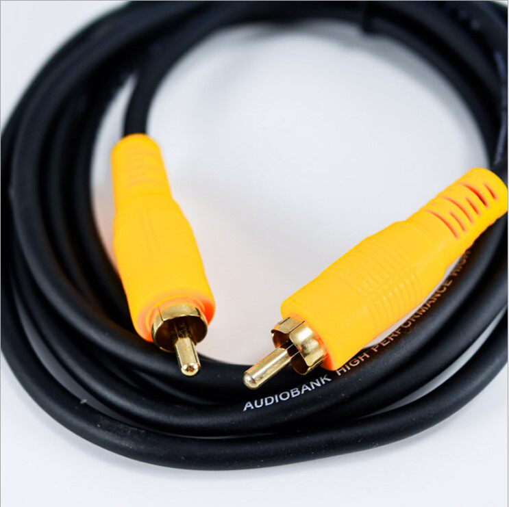 同轴轴线音频声道单莲花头功放低音炮连接线数字视频线