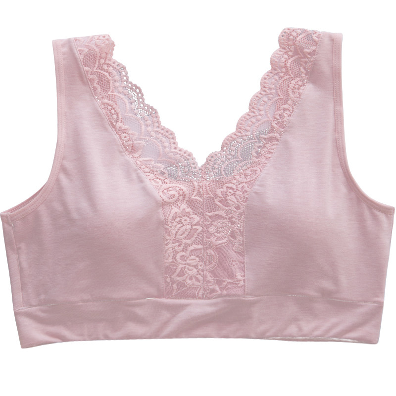 ab纯棉胸罩大码妈妈透气薄棉性感内衣丝边文胸