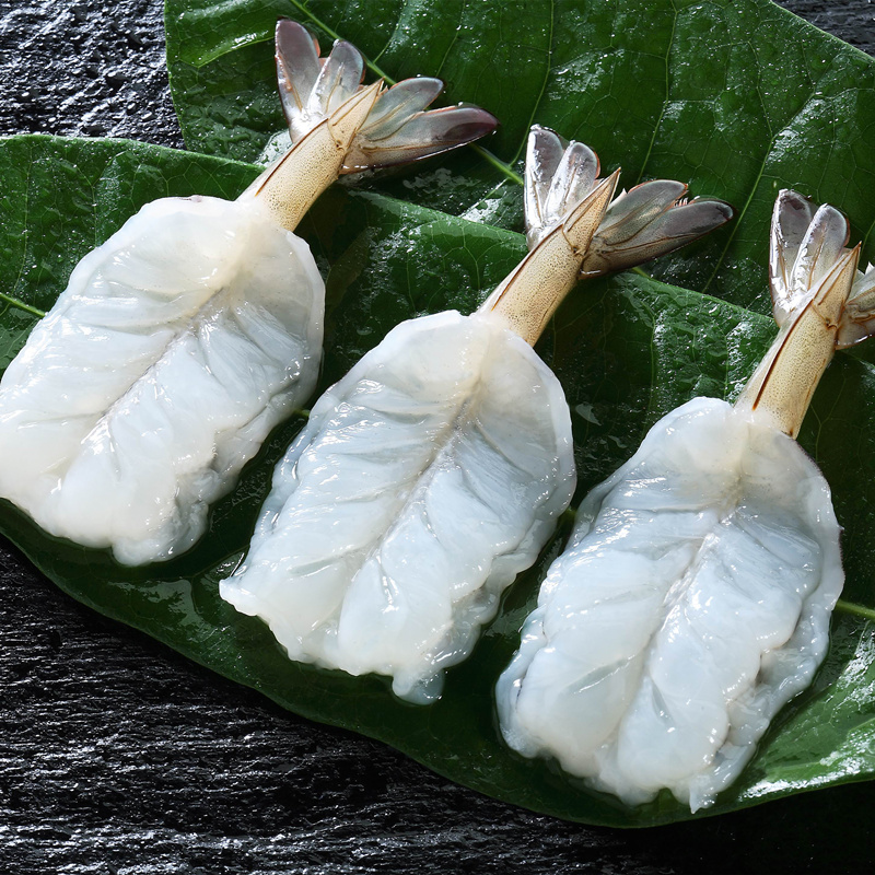 北海火锅开背虾10只装免处理蝴蝶对虾仁冷冻去壳海鲜食材去壳新鲜