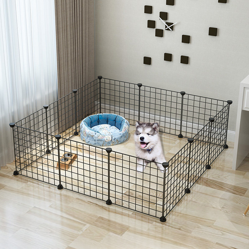 宠物围栏栅栏狗狗隔离门狗笼护栏铁小型犬泰迪室内狗窝家用狗笼子