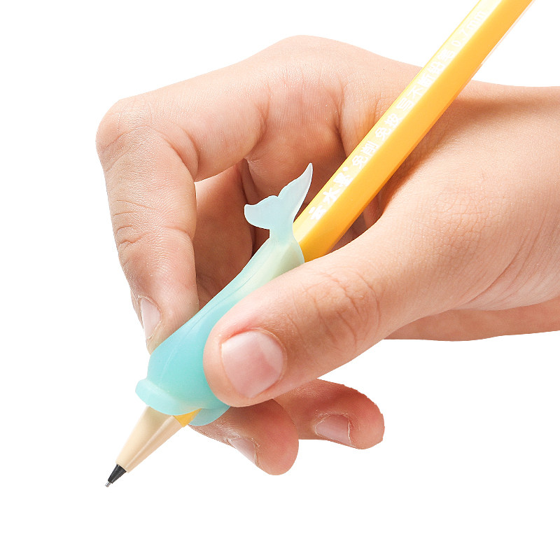 矫正握笔握笔器高中小学生写字姿势铅笔幼儿园宝宝儿童软握笔器小鱼