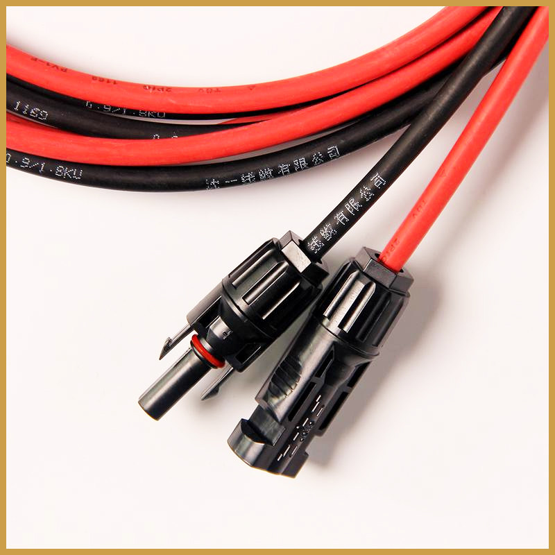 国标光伏线直流线太阳能连接线单芯软铜芯pv1-f4平方护套线