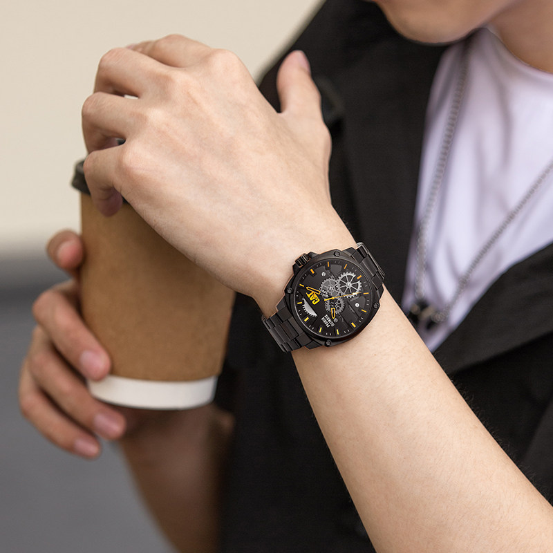 美国cat卡特男士手表镂空机械石英表街头机能欧美腕表