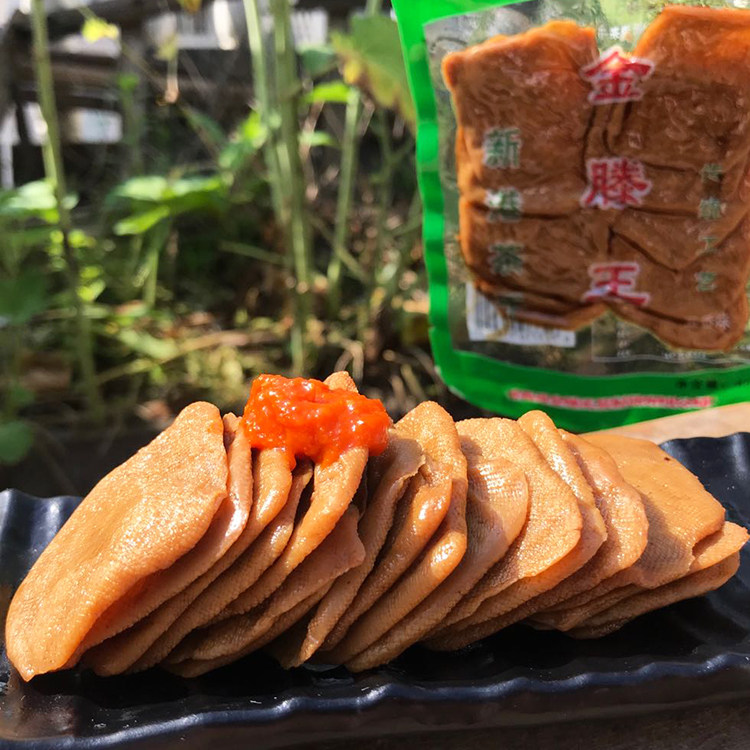 安徽芜湖新港茶干金滕王麻油即食香干繁昌手工豆腐干