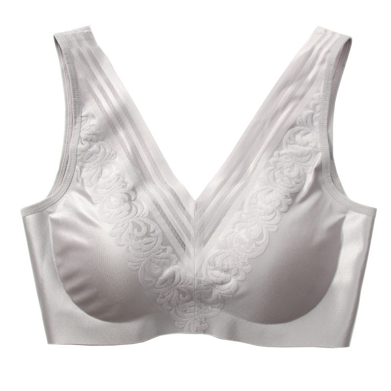 岱伊美日本无痕内衣女无钢圈聚拢睡眠蕾丝美背文胸