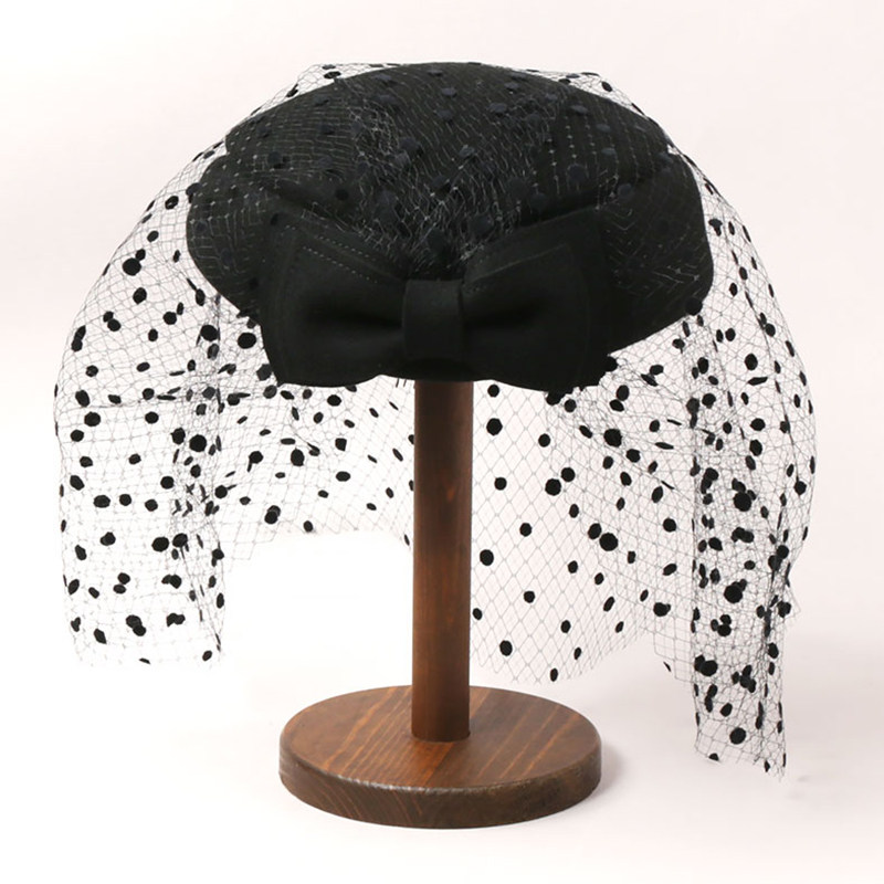 57cm头围可调2cm日本直送ca4la硬顶纱网装饰帽子