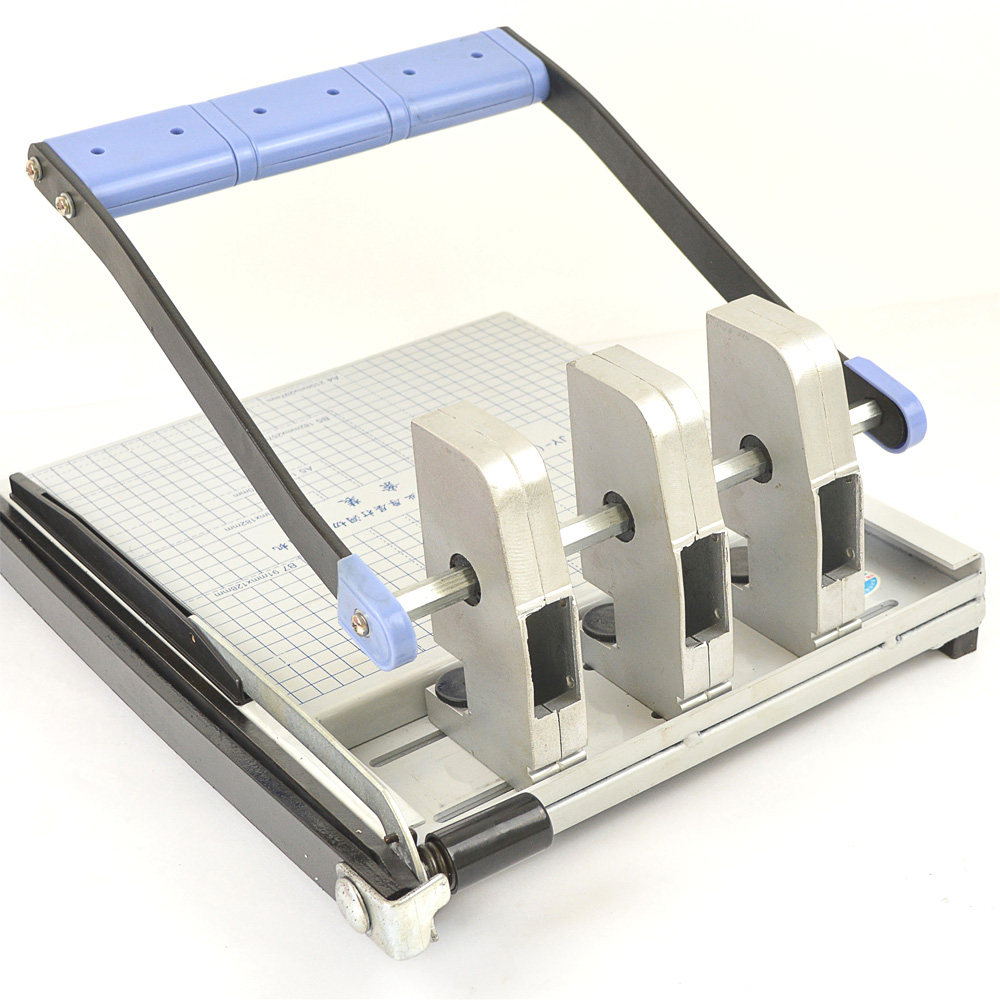 档案打孔机三孔型jy 250型裁纸打孔机孔距可调整建业牌文件钻孔机
