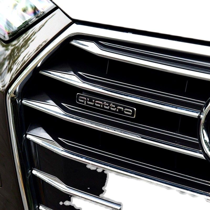 quattro2021款奥迪a4l中网a6l4四驱标夸车贴标志汽车文化产品