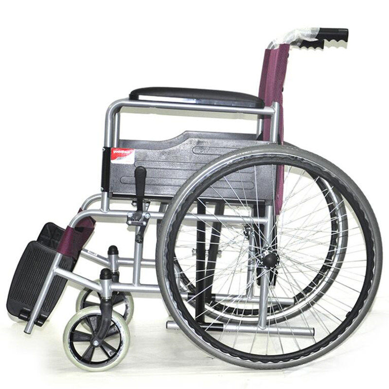 鱼跃手动轮椅h007老人残疾人代步车工工具折叠手动轮椅