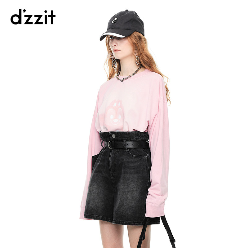 dzzit地素专柜新款迪士迪士尼尼奇奇蒂休闲纯棉卫衣