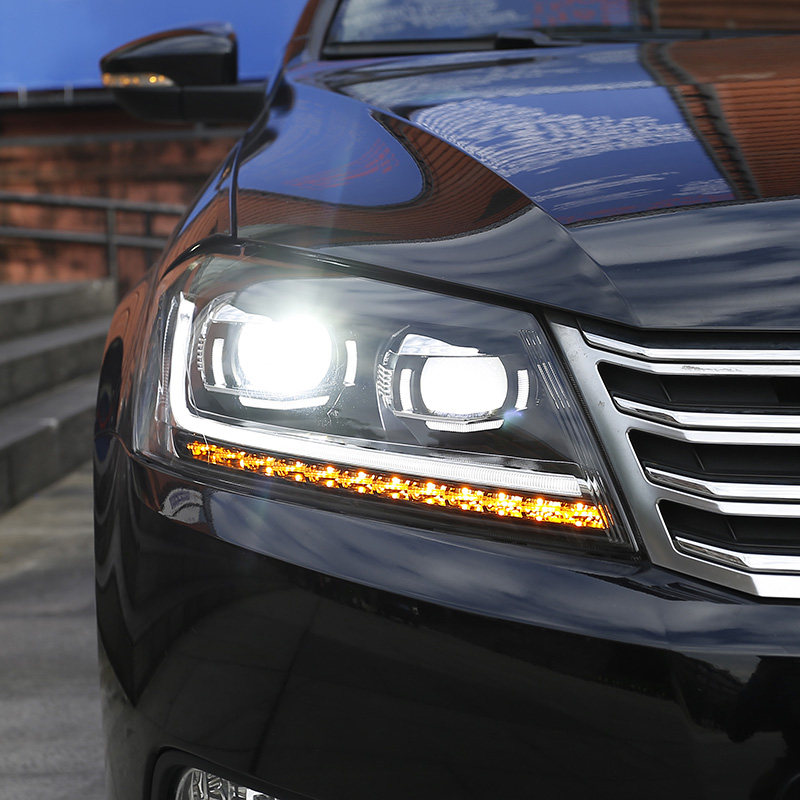 专用于12-16款迈腾大灯总成 大众迈腾b7改装氙气大灯led日行灯-mc母婴