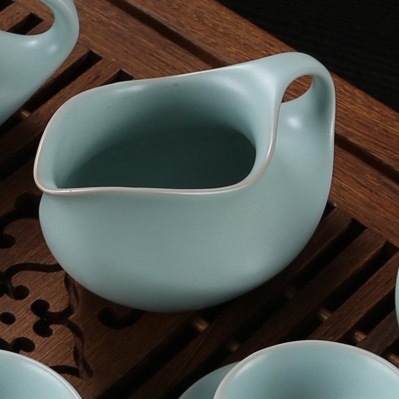 东道汝窑功夫功夫茶茶具茶杯可养陶瓷开片限量整套茶具