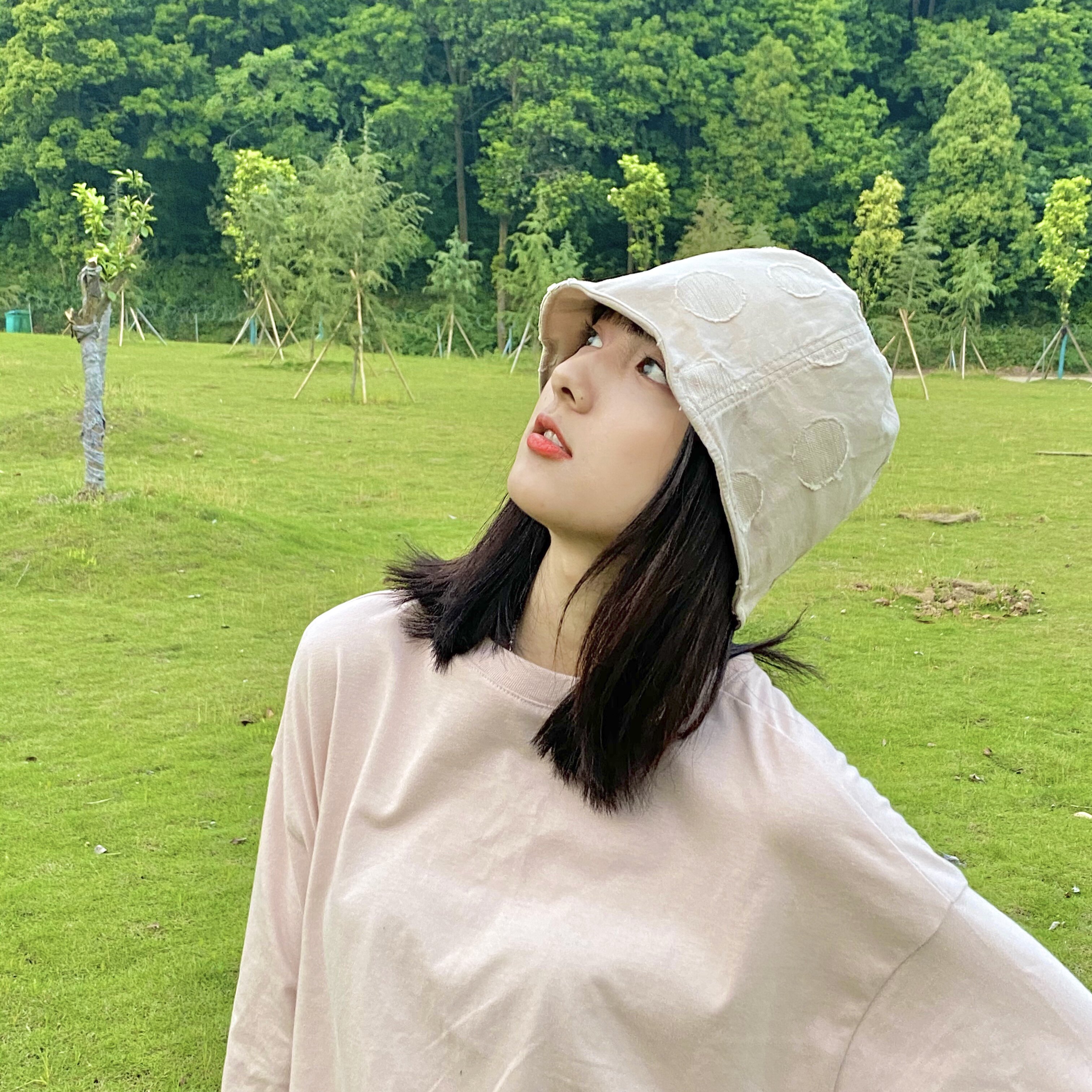 出游小清新米色显脸小渔夫帽女小头小号漂亮女生帽子