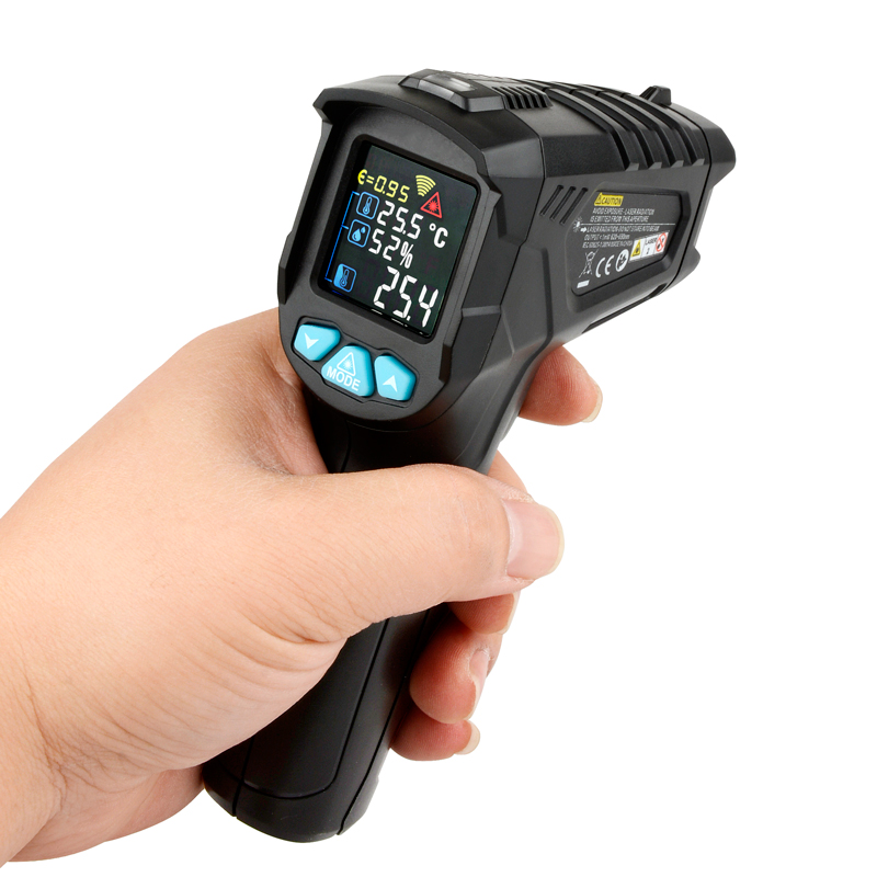 红外线测温仪高精度工业测温枪手持式油温测温器空调出风口温度计