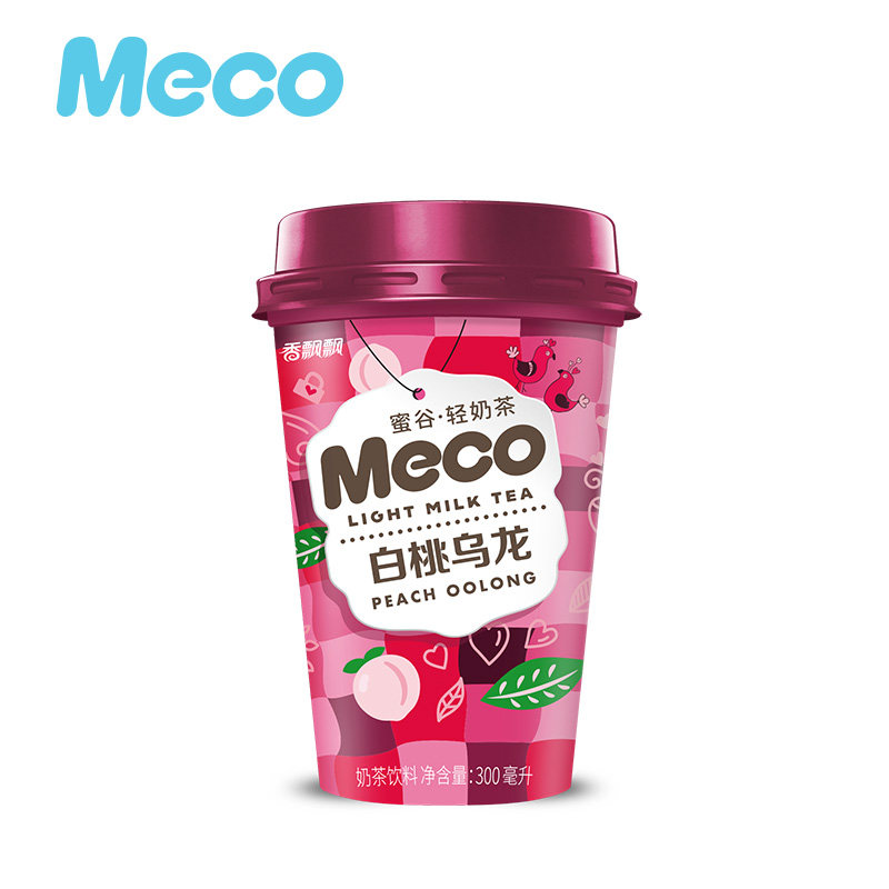香飘飘meco蜜谷轻奶茶整箱15杯装白桃乌龙抹茶太妃味组合即饮饮料