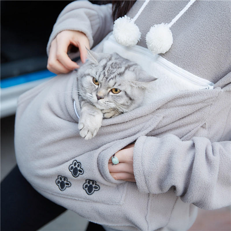 可以装猫卫衣养猫用品宠物出行神器撸猫服抱宠物服装