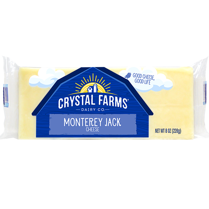 进口水晶农场蒙特利杰克奶酪块拉丝芝士块226g包装家用即食焗饭