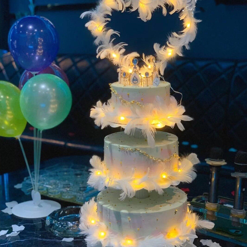 周年庆婚庆网红生日蛋糕同城配送创意水果三层蛋糕新鲜生日蛋糕