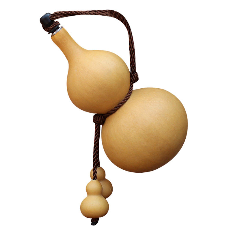 酒葫芦开口天然镶口酒壶装水酒户外便携随身酒具摆件蜂蜡防渗精品