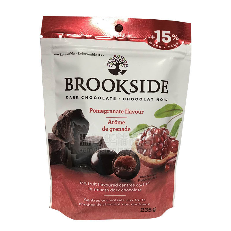 加拿大brookside布鲁克塞德石榴蓝莓夹心心黑巧克力休闲巧克力制品