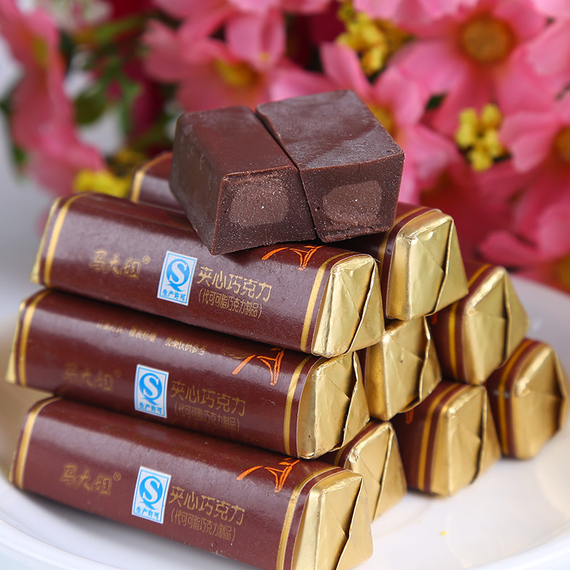 巧克力混合2发斤拍398元夹心散装马大姐500g长条巧克力制品
