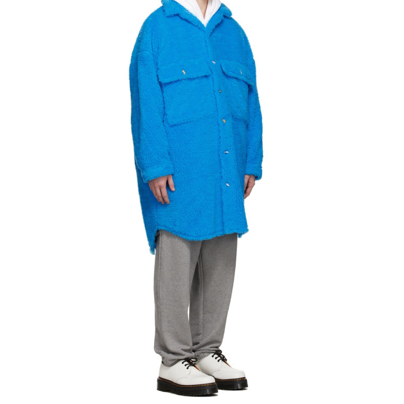 买手doublet现货可乐钮扣设计羔羊摇粒造型棉袄皮草