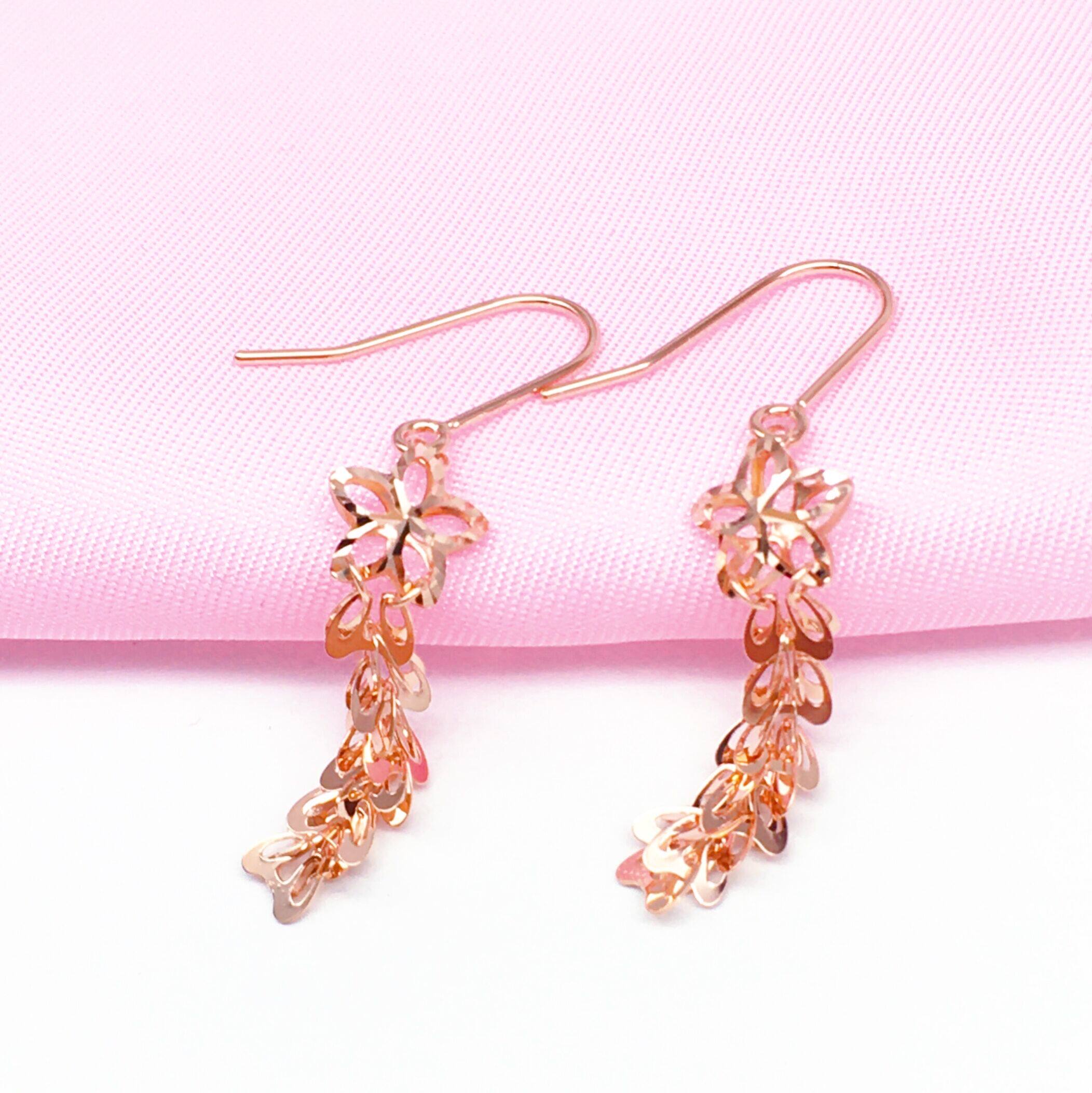 彩金耳线礼物新品俄罗斯紫金耳钩环镂空耳坠时尚耳饰