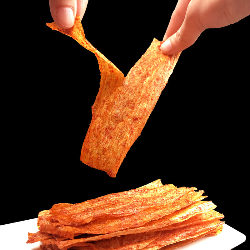 江西萍乡特产豆皮大辣片手撕老式辣条零食麻辣豆腐干