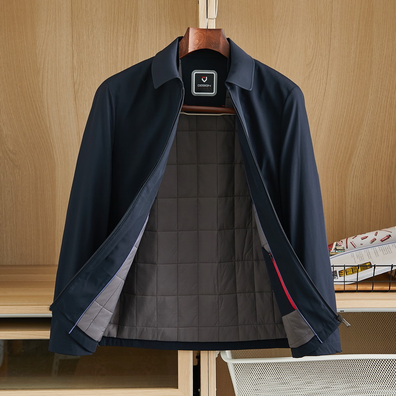 重磅轻奢！桑蚕丝填充！秋冬男士商务防水加厚夹棉保暖夹克男外套