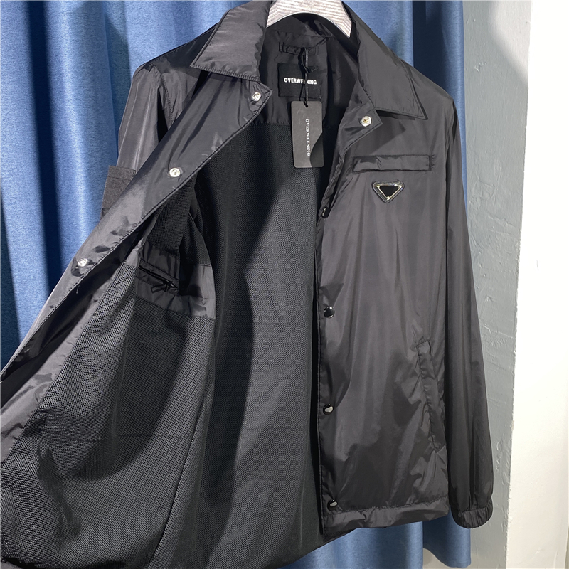 原13000+！再生尼龙面料！外贸剪标男装春秋商务休闲翻领夹克外套