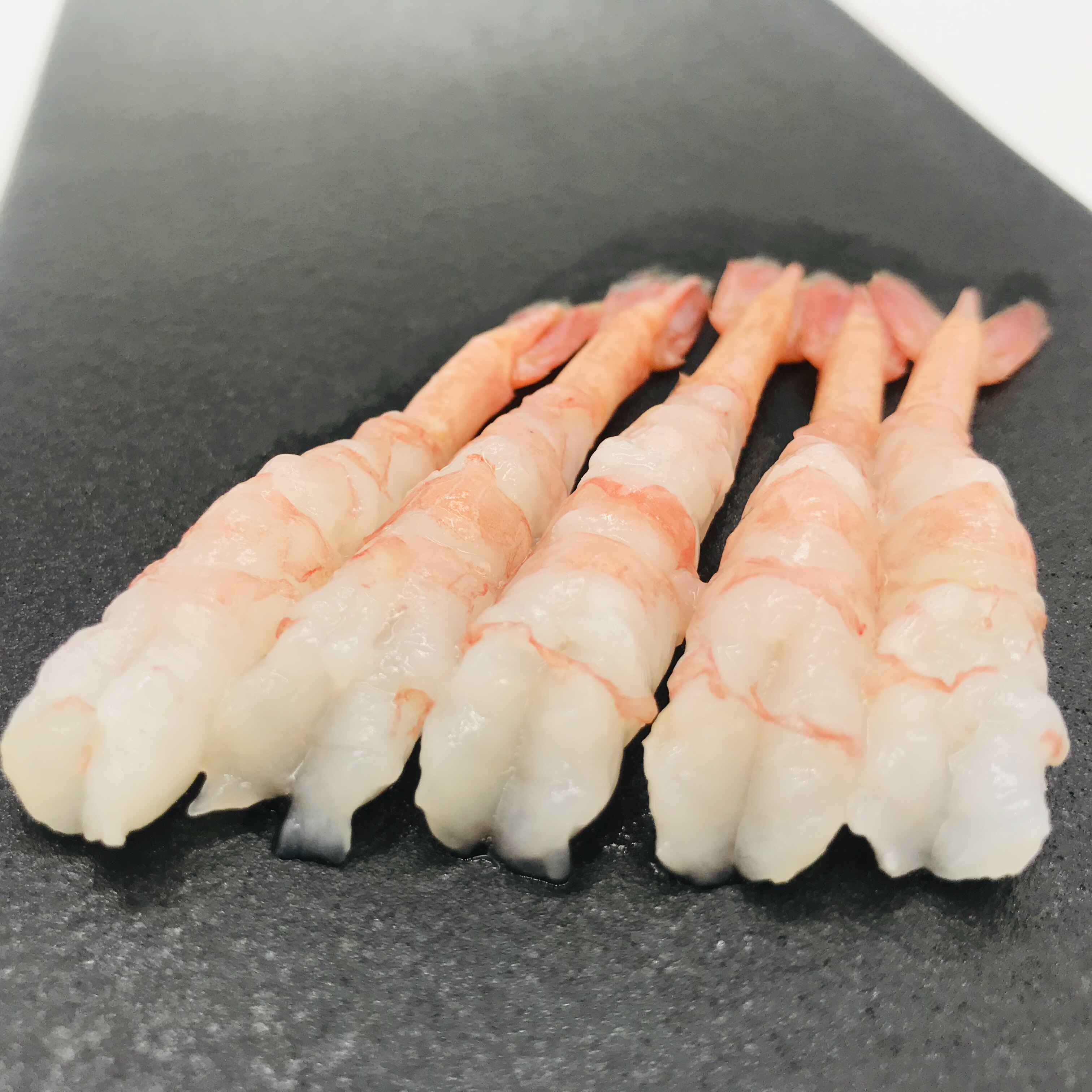 北极甜虾刺身日式料理冰鲜寿司虾即冷冻去头冻虾