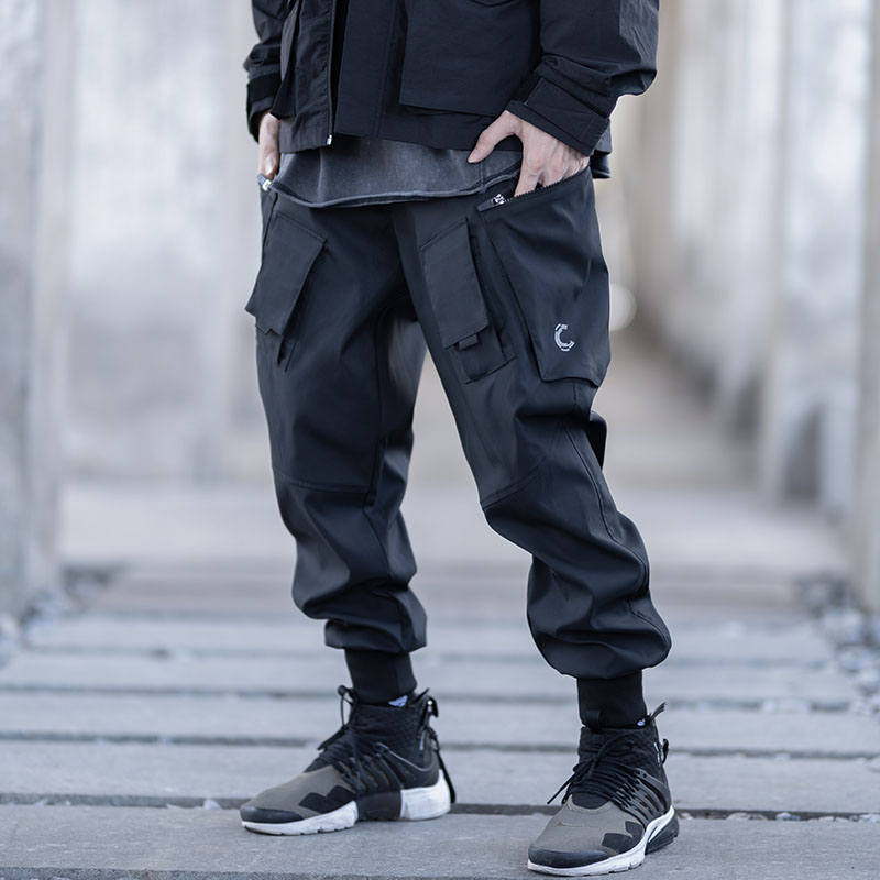 CATSSTAC 十口袋拉链宽松束脚裤男潮牌春夏新款机能工装休闲长裤
