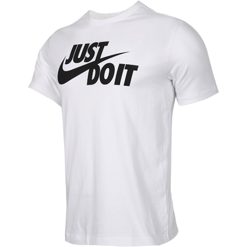 nike耐克白色短袖t恤男夏季新款运动服宽松上衣纯棉半袖ar5007