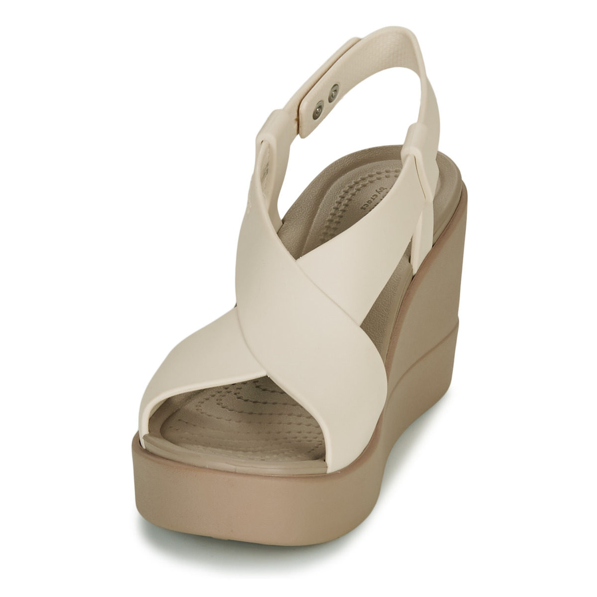 crocs卡骆驰女鞋2021夏季新款坡跟凉鞋布鲁克林轻便沙滩鞋