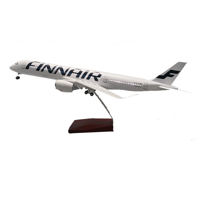 空客a350芬兰47cm仿真飞机模型航天航模玩具飞机模型