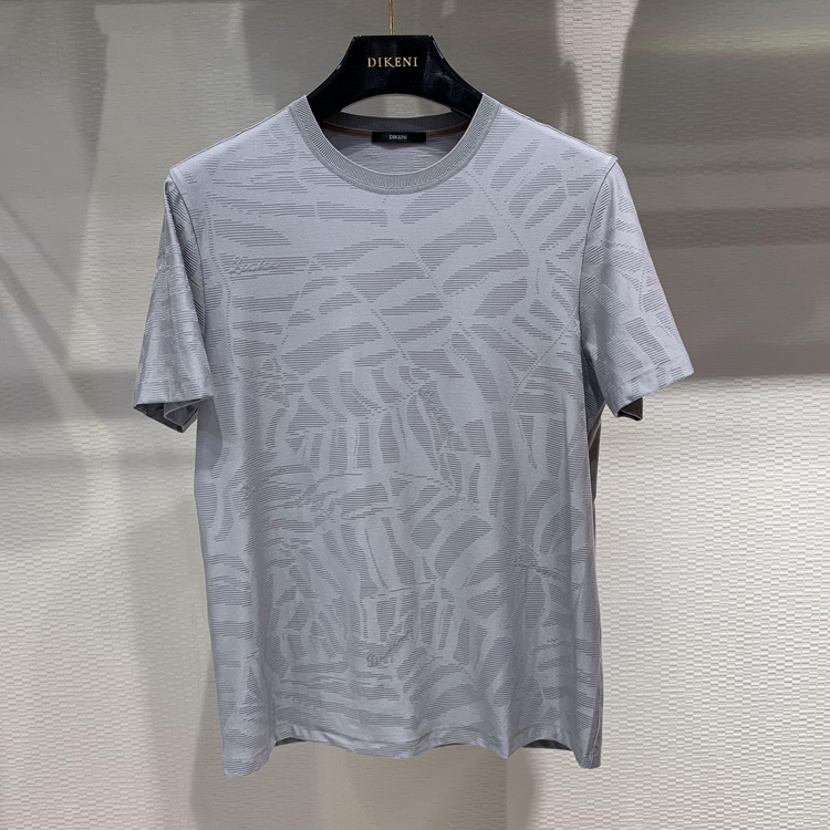 DIKENI迪柯尼2022新款春夏季男士短袖T恤圆领12325H234专柜1680
