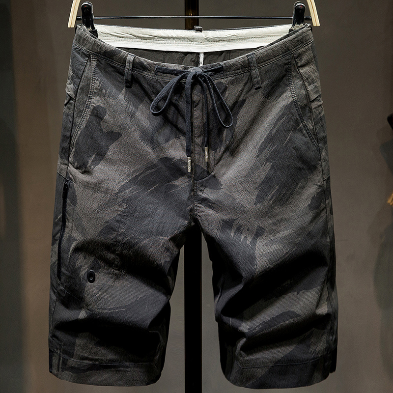 迷彩短裤男宽松运动中裤潮流夏季薄款男士户外休闲五分裤ins潮牌