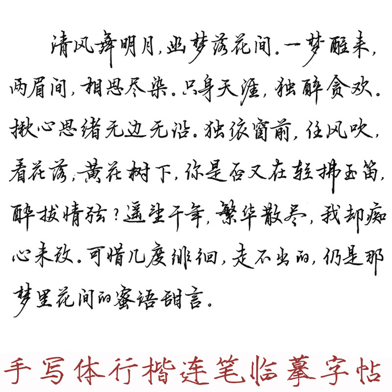 水利明练字帖成人行书行楷书速成钢笔字帖硬笔男女生反复使用神器成年